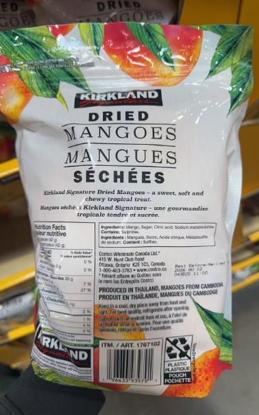 Kirkland芒果干992g  温哥华直邮 商品图1