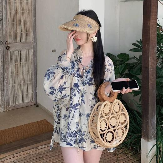 【isabelle marran复古碎花衬衫】莱赛尔天丝轻薄透气 宽松显瘦  商品图2