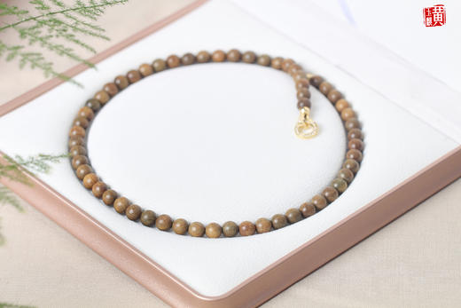 绿檀木项链，珠径8mm 商品图1