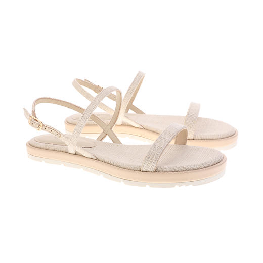 sheme天然火草绒简约条带独有韵味女士平底凉鞋可定制 商品图5