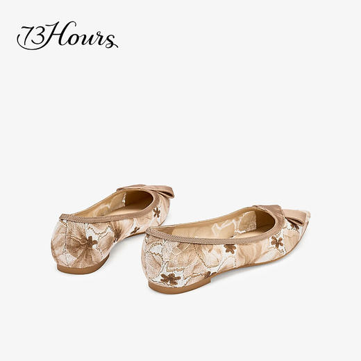 【2F】73Hours女鞋柔软时分2025秋新品尖头平底纯色浅口单鞋 商品图3