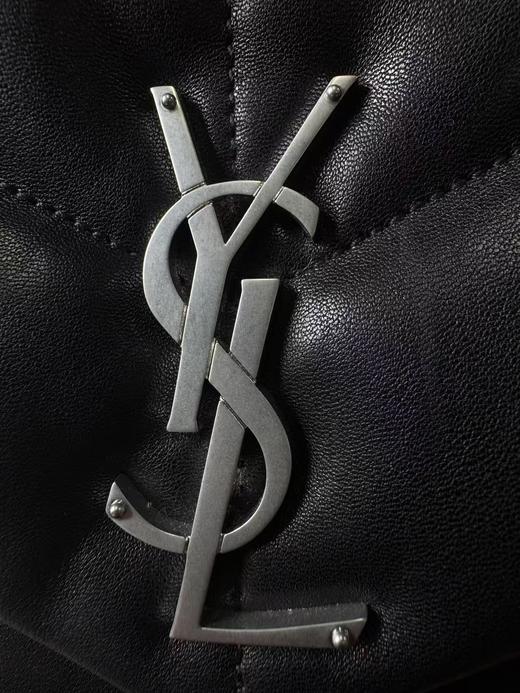 SAINT LAURENT圣罗兰 YSL PUFFER 银标Logo 绗缝小羊皮 云朵包枕头包手提包斜挎包单肩包 小号 女款 黑色 商品图5