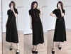 100%罗马天丝美洋同款显瘦小黑裙 商品缩略图3