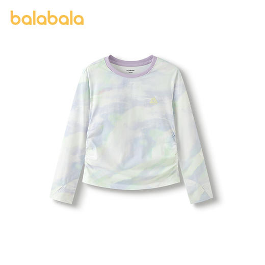 【商场同款】巴拉巴拉童装女长袖t恤儿童2025新款秋速干收腰上衣 商品图1
