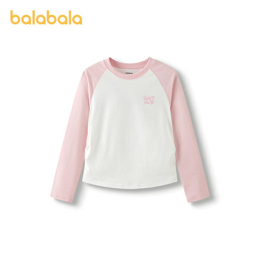 【商场同款】巴拉巴拉童装女童长袖t恤儿童2025新款秋装拼色上衣 商品图1