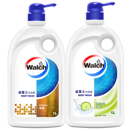 威露士 清新沐浴露1L*1瓶+经典沐浴露1L*1瓶 6004002 商品图0