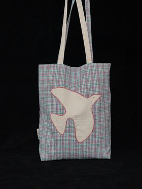 回声Echos/飞鸟刺绣单肩帆布包【可双面背】