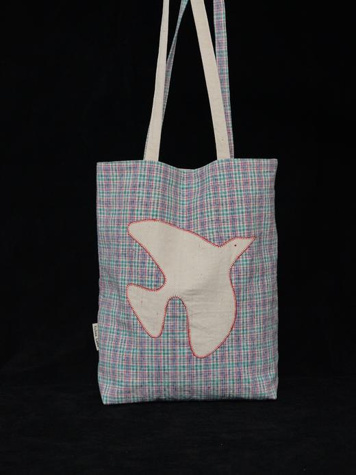 回声Echos/飞鸟刺绣单肩帆布包【可双面背】 商品图0