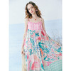 两三事 粉蔷甜珠 2025夏季新款小清新印花串珠吊带裙宽松连衣裙 商品缩略图3