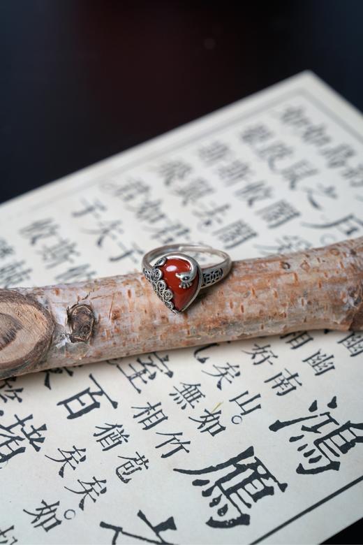 花粉专享【足银 银饰】足银手镯、足银戒指（开口可调节）、925银镶嵌南红戒指，无质量问题不退换，15天左右定制发货 商品图9