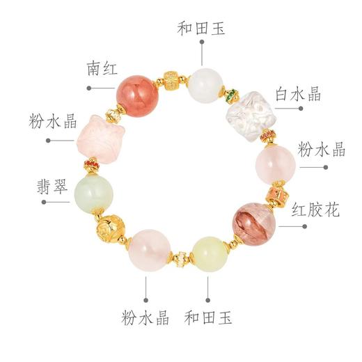 【故宫饰品】多宝事事如意手串和田玉水晶南红翡翠手链生日礼物女生 商品图4