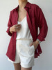 THEHOYAN｜TH2504-R  04 oversized linen shirt BURGUNDY 亚麻衬衫 [ 酒红 ] 商品缩略图9