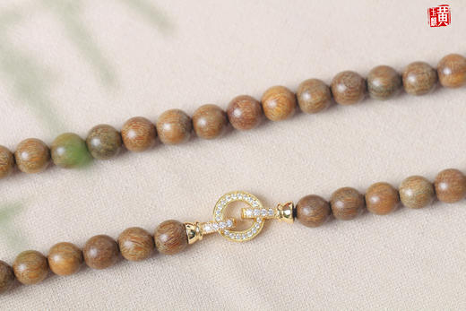 绿檀木项链，珠径8mm 商品图3