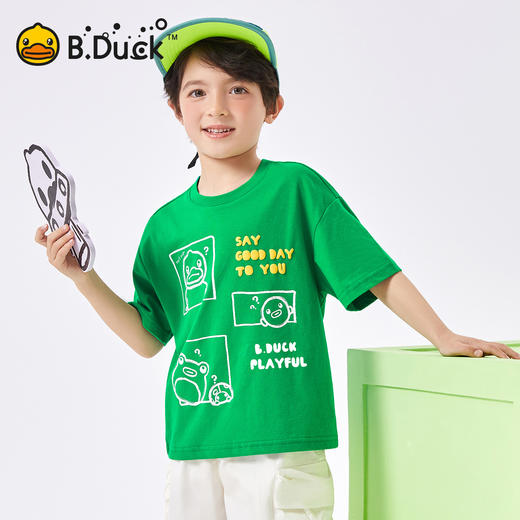 【冰感】B.Duck小黄鸭童装夏季短袖T恤105-150 BF2501028
 商品图0