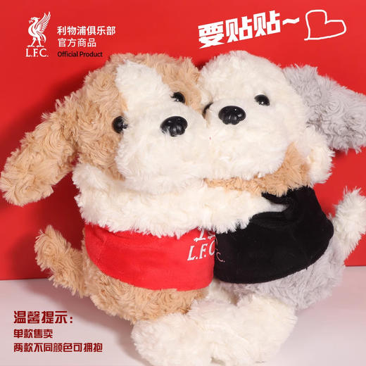 【官方正版】利物浦俱乐部 | 黄白毛绒抱抱狗可爱玩偶球员款 商品图0