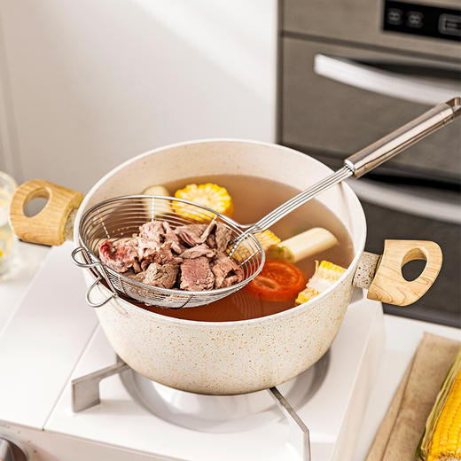 摩登主妇304不锈钢大漏勺厨房过滤漏网笊篱家用潮汕牛肉火锅捞勺 商品图0