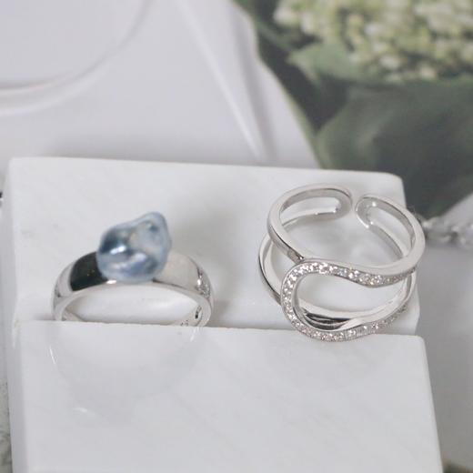 【甄珠贝】两用款套戒 海水大溪地 无核keshi戒指 可叠戴 单独佩戴也很时髦 925纯银精工配件 商品图4