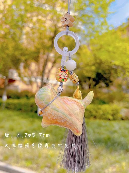 【普陀山】手工招财大漆猫｜檀木雕招财小猫挂件   财财猫咪包包挂件招财猫车挂件 商品图6