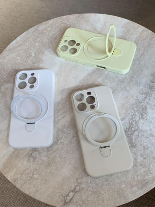 （液态硅胶支架手机壳）🔥【 最新18色｜液态硅胶支架手机壳 】💰25.9一个 包邮❗️共十八款可选🎨夏日喜欢超薄液态⭐️手感很棒的手机壳📱马卡龙色系都超奶～ 商品图4