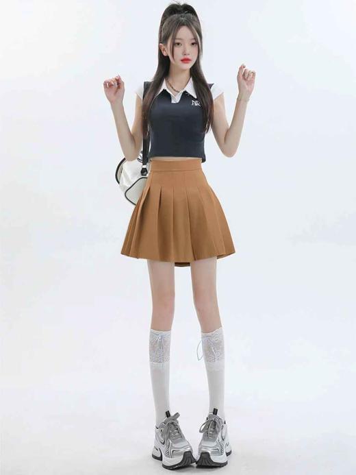 【诗铭洛可】A319半裙后松紧腰百褶裙B8-1 商品图1