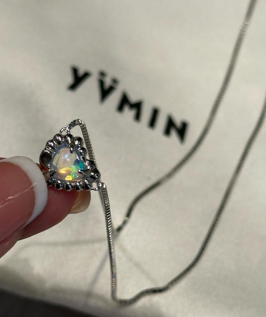 纯元YVMI*N尤目甜食系列欧泊纯银锁骨项链耳钉070306 商品图10