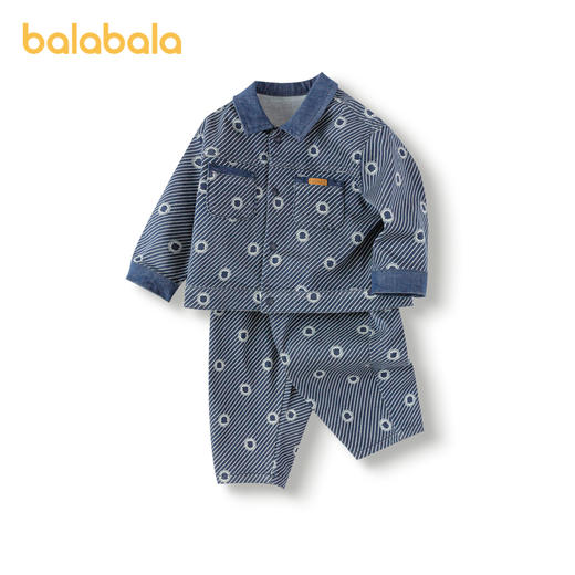 巴拉巴拉宝宝秋装婴儿长袖套装儿童衣服两件套休闲时尚帅气潮酷萌 商品图4