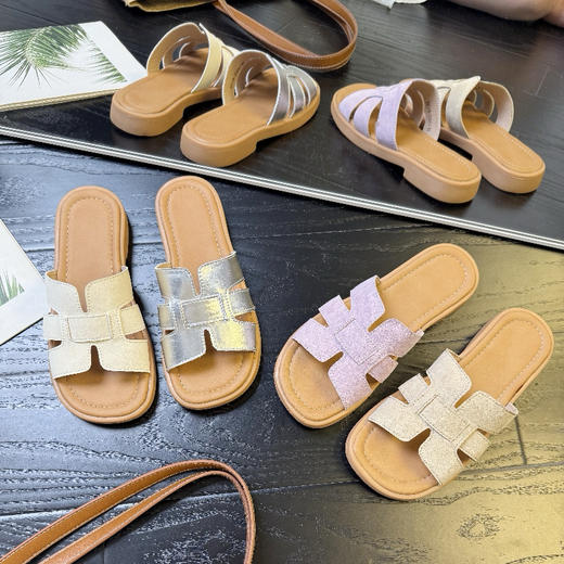 【69元购】度假一字凉拖丨百li同款360+ 夏日半托 海边休闲 商品图1