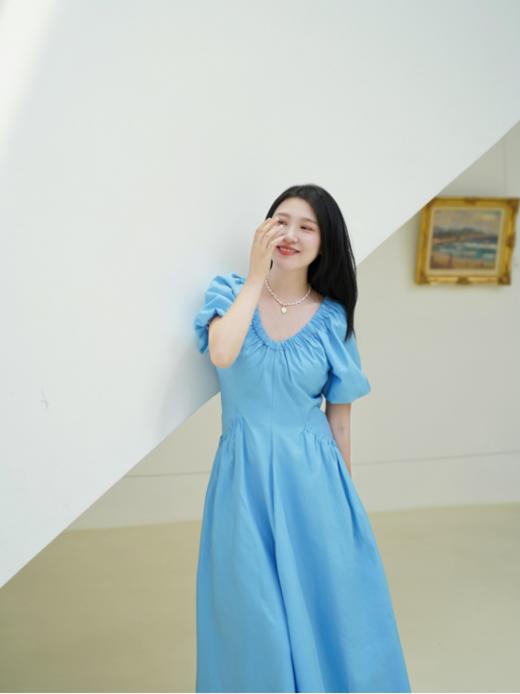 周也同款❗️ 夏日清新感被这件连衣裙狠狠拿捏【明星同款南法假日心型领收腰显瘦气质连衣裙ACTT5719】美呆了💕 商品图5