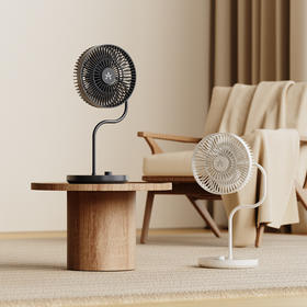 【绮】艾优F14艾优便携式桌面静音风扇素白、钛灰