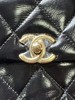 CHANEL香奈儿 24C 早春度假系列 经典菱格纹链条与金色金属 抛光小羊皮 口盖包单肩斜挎包 女款 黑色 商品缩略图6