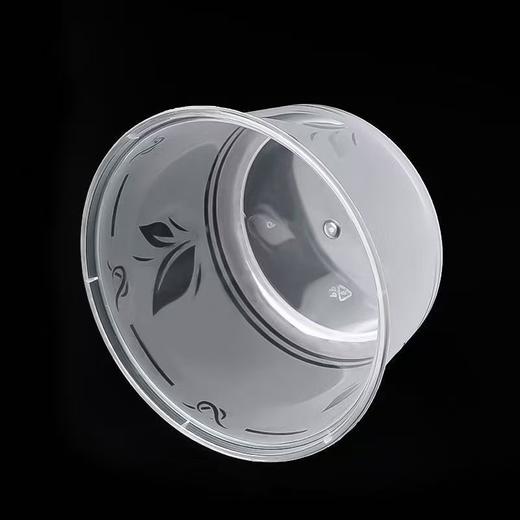 FJY  750ml磨砂圆碗（配盖子）  50个/条 透明/黑色  汤碗 商品图1