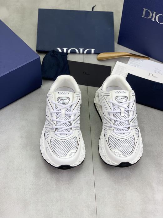 DIOR迪奥 B35 NXXT 织物 镂空藤格纹外底 圆头系带 低帮 生活休闲鞋 男女同款 白色（HC） 商品图1
