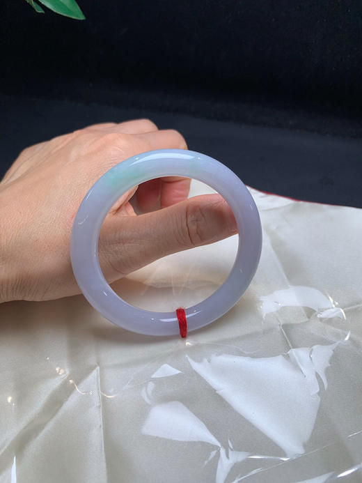 620409，55圆条手镯，底妆清新干净，润润的，一截飘绿 商品图5