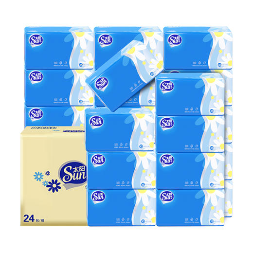 太阳 中顺洁柔棉感抽纸4层100抽*24包 JS0R100-24X 商品图0