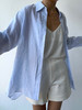 THEHOYAN｜TH2504-B  04 oversized linen shirt lightblue 亚麻衬衫 [ 浅蓝 ] 商品缩略图0