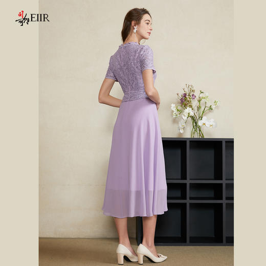 司歌假两件小香风短袖连衣裙拼接收腰A911178X 商品图3