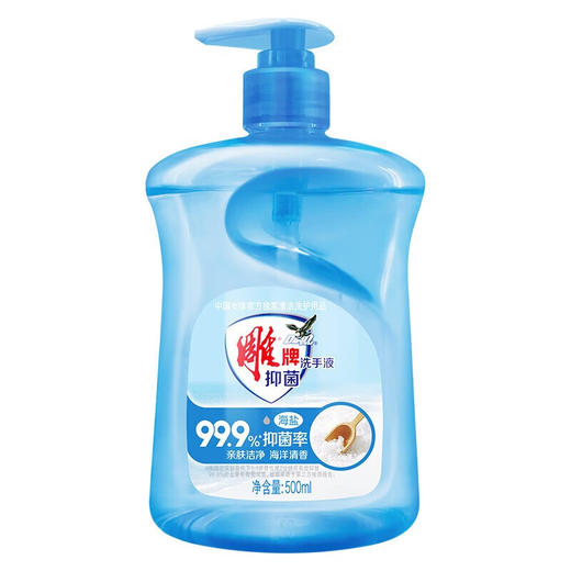 雕牌 海盐洗手液500ml清香家用便携健康护手 500ml*2瓶 商品图5