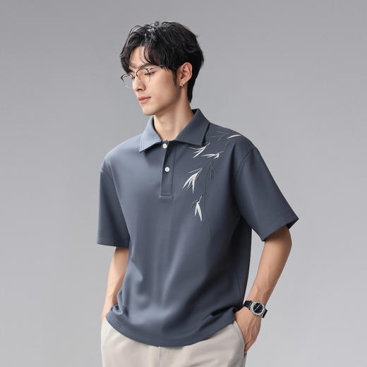 【透气百搭】圣得西2025夏季新款国风POLO衫短袖不易变形男士T恤 商品图1