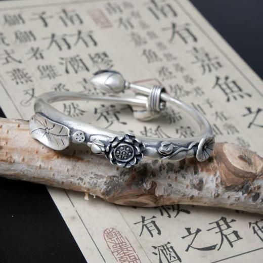 花粉专享【足银 银饰】足银手镯、足银戒指（开口可调节）、925银镶嵌南红戒指，无质量问题不退换，15天左右定制发货 商品图2