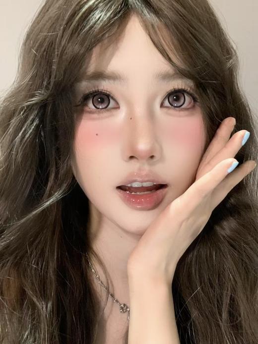 【半年抛大直径】OCEAN GIRL- 甜心喵喵蓝粉14.5mm【半年抛0-800度 无525/575 】 商品图5