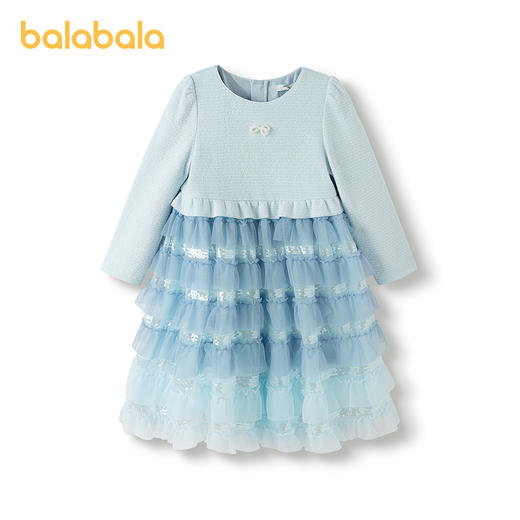 巴拉巴拉童装儿童裙子女连衣裙2025秋新款网纱蛋糕裙 商品图0
