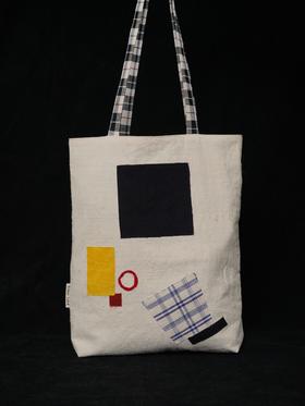 回声Echos/贴布拼接单肩包【可双面背】