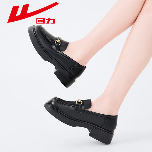 回力女鞋单鞋2025夏季新款妈妈鞋浅口配裙子小皮鞋软底豆豆鞋平底WXP(WZ)-2192 商品图5