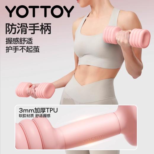 哑铃【YOTTOY】哑铃女士可调节重量健身家用2kg5kg一对杠铃棒铃实心铸铁铃壶器材 商品图2