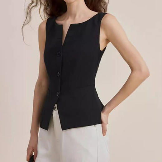 馥迦法式老钱风无袖马甲背心 商品图5