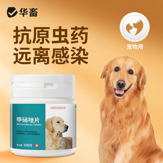 华畜 甲硝唑片畜禽鸽子猫狗药 口炎药 滴虫驱虫药 商品图0