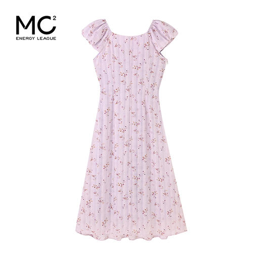 女装V领法式碎花无袖连衣裙-221Q5224002 商品图4