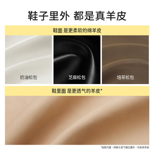 【芝麻松包/奶油松包】7or9【董洁同款】小床垫平底鞋 简约风拼色单鞋 商品图3