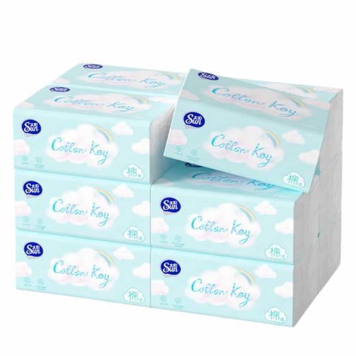 太阳 中顺洁柔棉感压花抽纸3层100抽*12包 SJR100-12E 商品图0