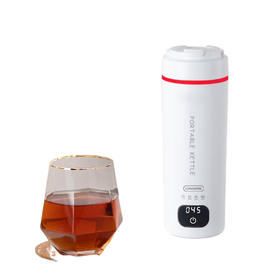 丽特斐 便携式烧水壶旅行小型电热水杯智能数码显示烧水杯 LW-K07